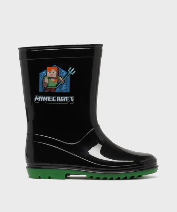 Bottes de pluie à semelle crantée imprimées garçon - Minecraft vue1 - MINECRAFT - GEMO