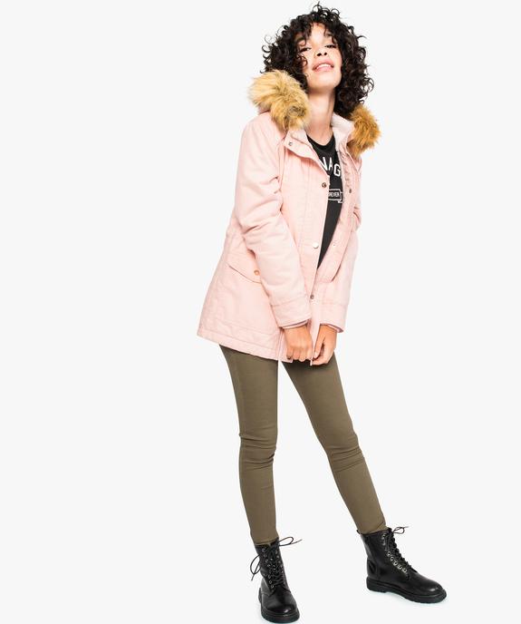 Parka à capuche avec bord  amovible vue5 - FOLLOW ME - GEMO