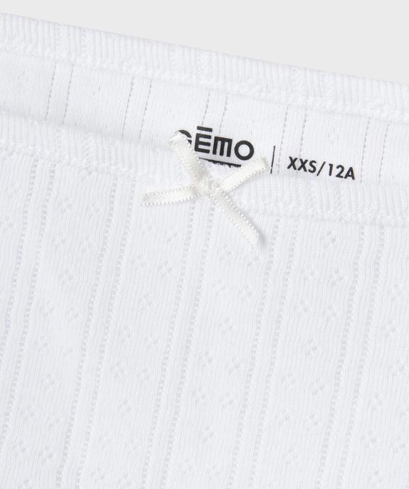 Débardeur à fines bretelles en maille pointelle fille vue2 - GEMO 4G FILLE - GEMO