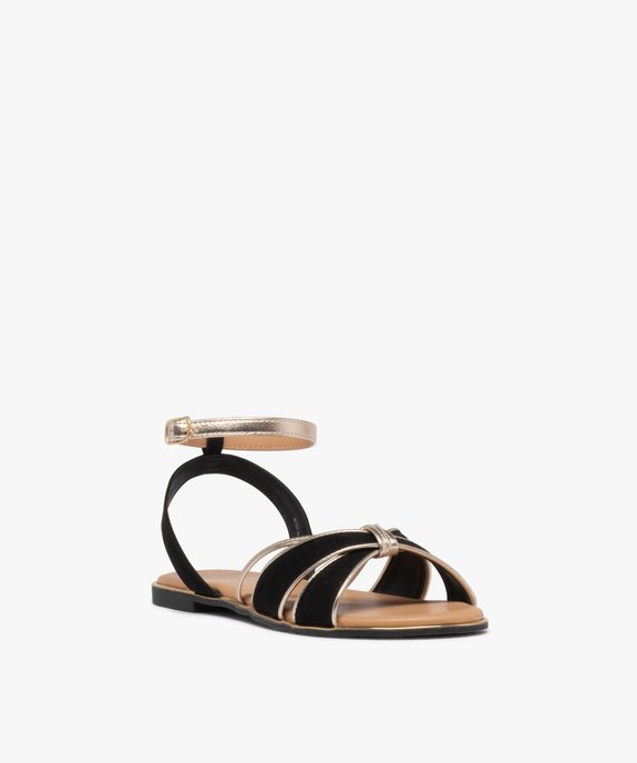 Sandales plates avec brides bicolores femme - Valentina Baldano vue3 - VALENTINA BALDA - GEMO