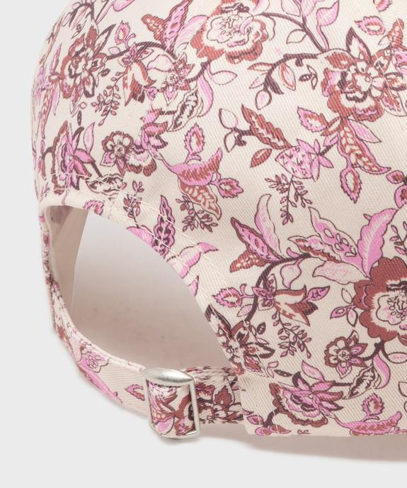 Casquette baseball fleurie femme vue2 - GEMO (ACCESS) - GEMO