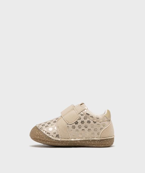 Chaussures de parc à motifs fleuris scintillants bébé fille - Alma vue4 - ALMA - GEMO