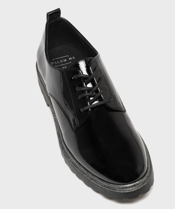 Derbies vernis avec semelle bordée de paillettes femme - Follow Me vue5 - FOLLOW ME - GEMO