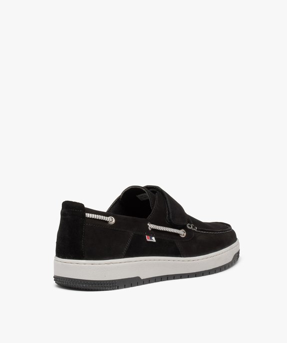 Chaussures bateau homme dessus cuir retourné uni vue4 - GEMO (CONFORT) - GEMO