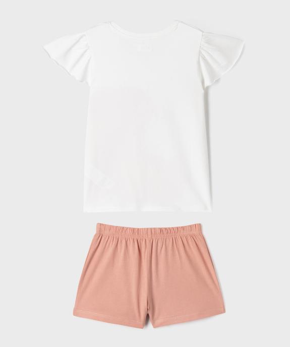 Pyjashort 2 pièces licornes pailletées fille vue4 - GEMO 4G FILLE - GEMO