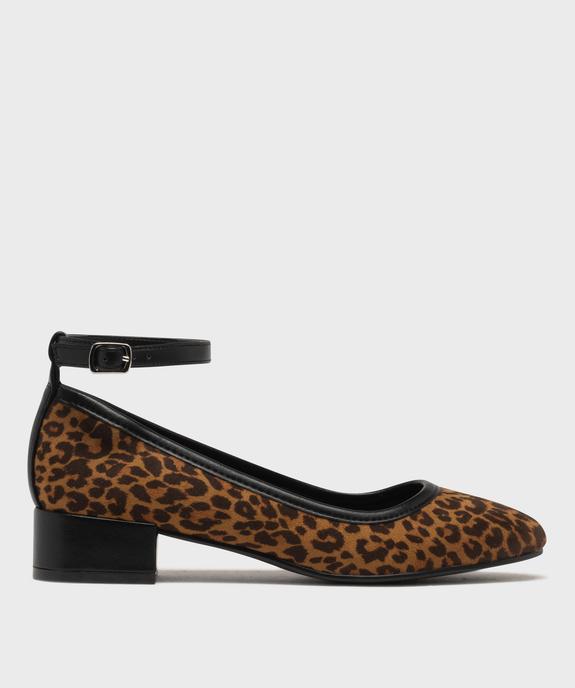 Ballerines motif léopard à petit talon femme - Follow Me vue1 - FOLLOW ME - GEMO