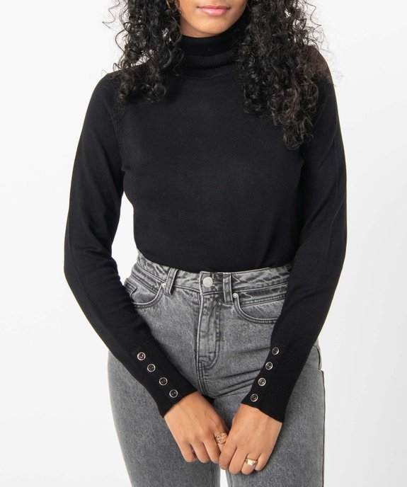 Pull femme en maille fine à col roulé vue5 - GEMO 4G FEMME - GEMO