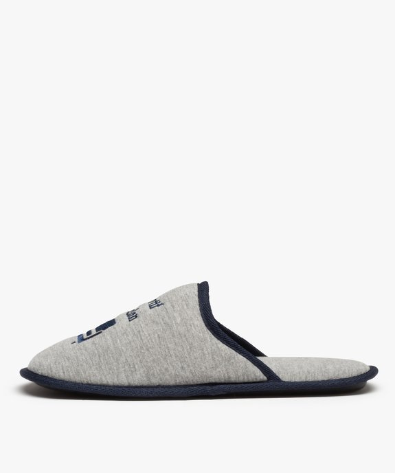 Chaussons homme mules brodées Sportif de salon vue3 - GEMO(HOMWR HOM) - GEMO