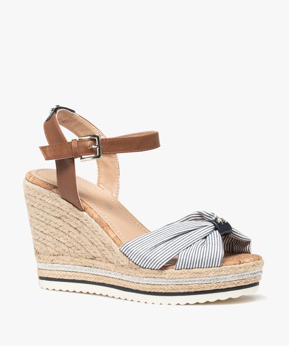 Sandales femme compensées dessus en toile - Tom Tailor vue3 - TOM TAILOR - GEMO