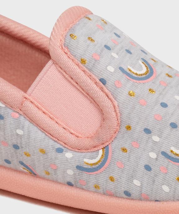 Chaussons enveloppants à motifs arc-en-ciel fille vue6 - GEMO (ENFANT) - GEMO