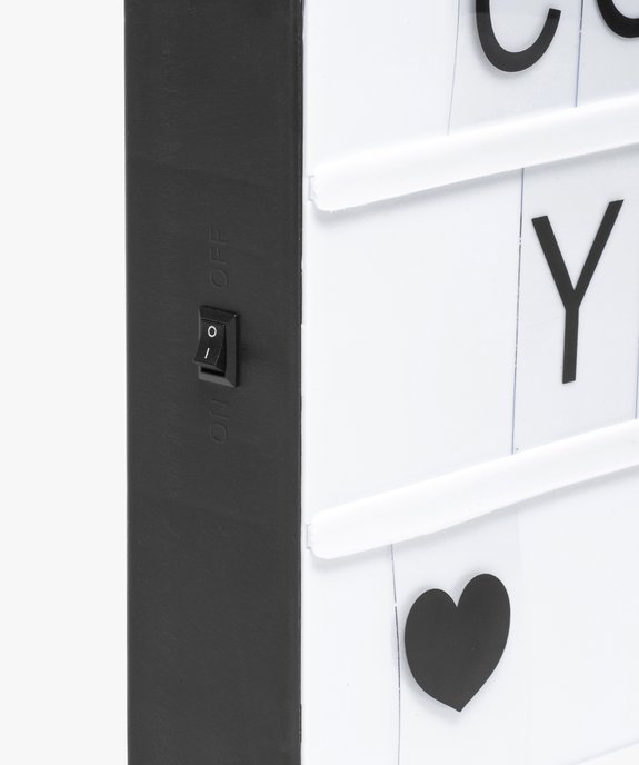 Lightbox avec 82 lettres interchangeables vue2 - GEMO (ACCESS) - GEMO