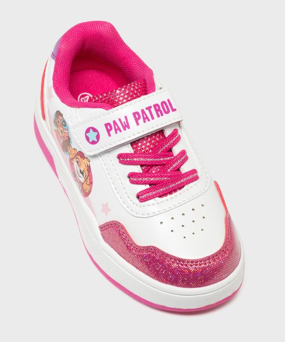 Baskets basses à lacets élastiques et scratch fille - La Pat'Patrouille vue5 - PAT PATROUILLE - GEMO