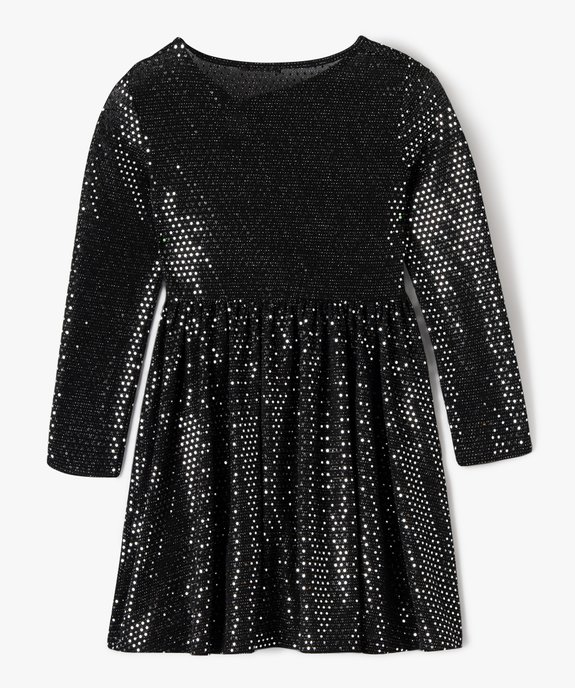 Robe de soirée scintillante à manches longues fille vue3 - GEMO (ENFANT) - GEMO