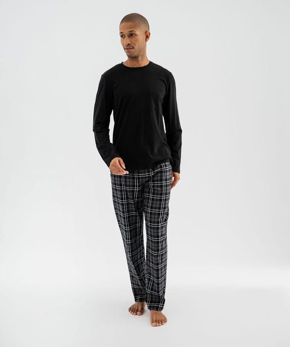 Pyjama avec pantalon à carreaux homme vue3 - GEMO(HOMWR HOM) - GEMO