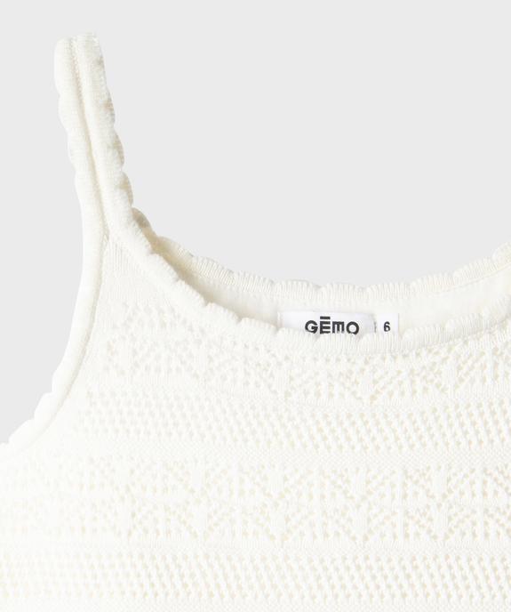 Débardeur court en coton brodé fille vue2 - GEMO (ENFANT) - GEMO