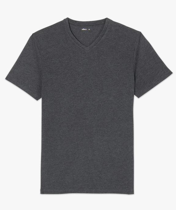 Tee-shirt homme à manches courtes et col V vue4 - GEMO 4G HOMME - GEMO