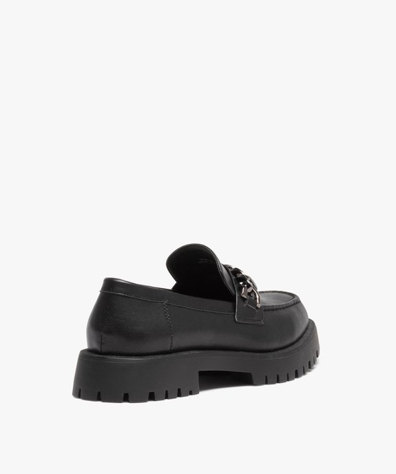 Mocassins femme unis à semelle crantée débordante vue5 - GEMO (CASUAL) - GEMO