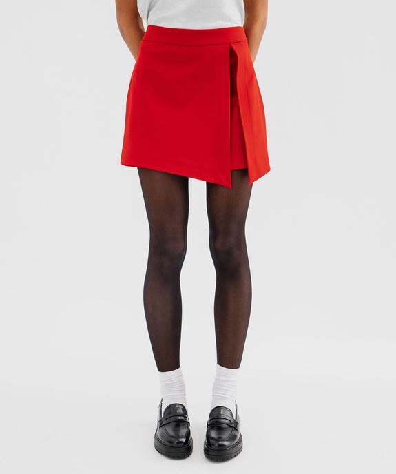 Jupe short fendue sur l’avant femme vue2 - GEMO(FEMME PAP) - GEMO