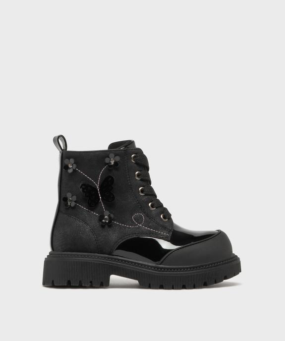 Bottines bi-matières avec motifs en relief fille - Lovely Wings vue1 - LOVELY WINGS - GEMO