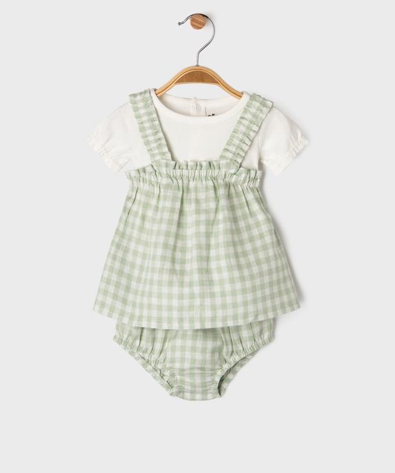 Ensemble 3 pièces bébé fille body, blouse et culotte vue1 - GEMO(BB COUCHE) - GEMO