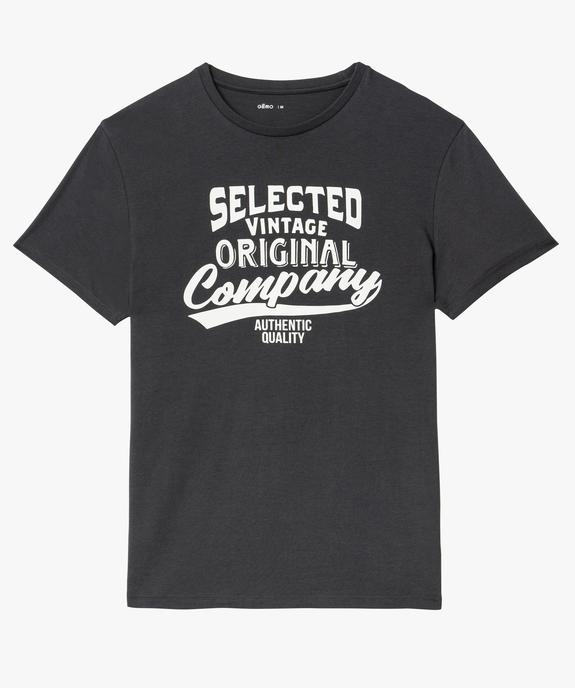 Tee-shirt à manches courtes avec inscription vintage homme vue4 - GEMO 4G HOMME - GEMO