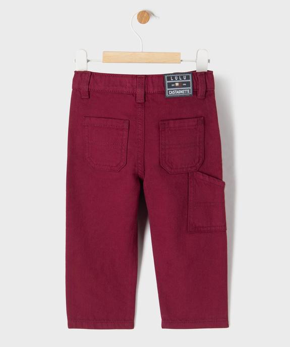 Pantalon en coton style charpentier bébé garçon - LuluCastagnette vue3 - LULU CASTAGNETTE G4G D - GEMO