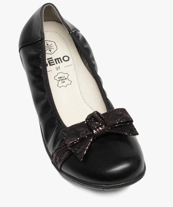 Ballerines femme confort unies avec nœud décoratif vue5 - GEMO (CONFORT) - GEMO