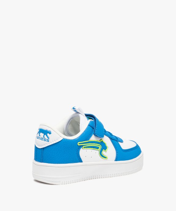 Baskets garçon bicolores à lacets et scratch – Airness vue4 - AIRNESS - GEMO