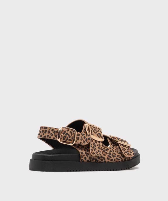 Sandales à motif léopard ajustables par 3 boucles fille - Lovely Wings vue4 - LOVELY WINGS - GEMO