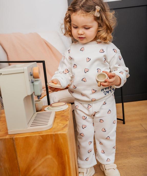 Pantalon de jogging ample avec intérieur molletonné bébé fille vue4 - GEMO 4G BEBE - GEMO