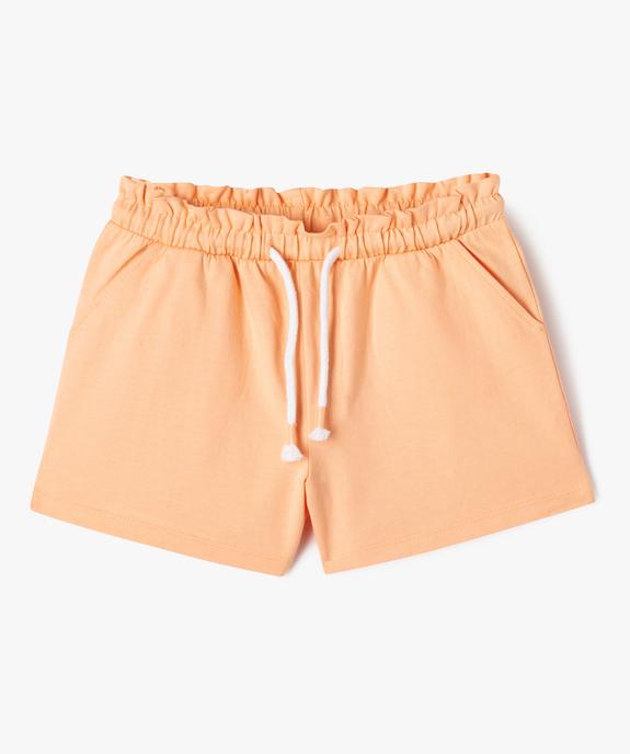 Short en maille avec ceinture élastique ajustable fille vue1 - GEMO 4G FILLE - GEMO