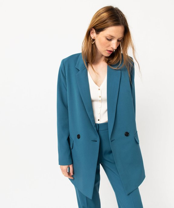 Veste blazer fermeture croisée femme vue1 - GEMO(FEMME PAP) - GEMO