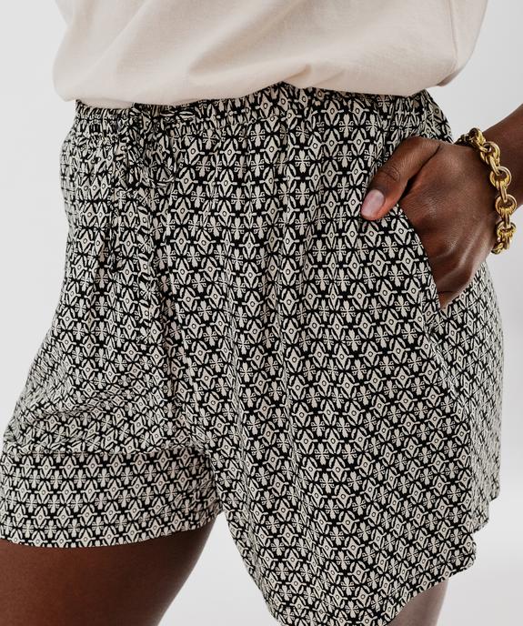 Short ample imprimé en viscose fluide femme vue2 - GEMO 4G FEMME - GEMO