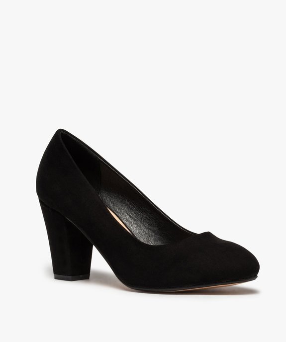 Escarpins femme en suédine coupe spéciale pied large vue2 - GEMO(URBAIN) - GEMO