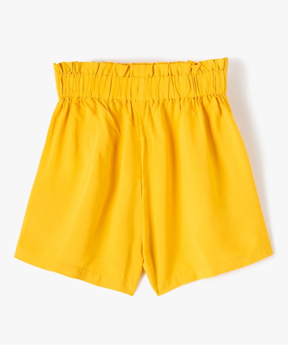 Short fille fluide avec ceinture froncée  vue3 - GEMO (ENFANT) - GEMO