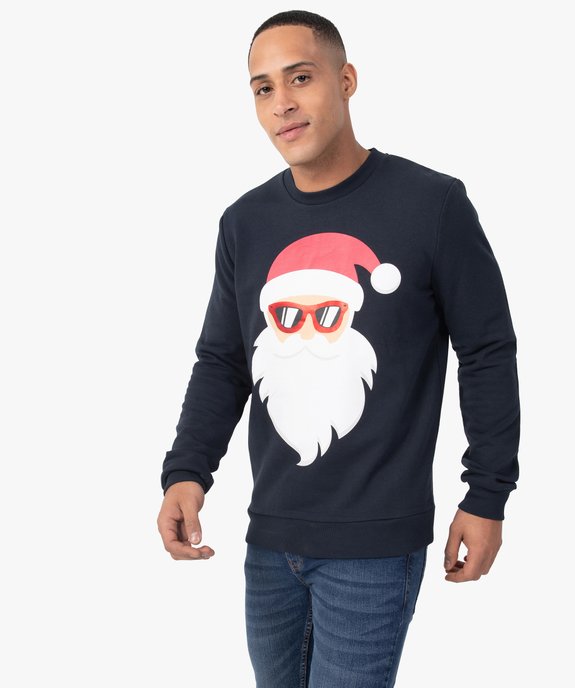 Sweat homme avec large motif Père Noël vue1 - GEMO (HOMME) - GEMO
