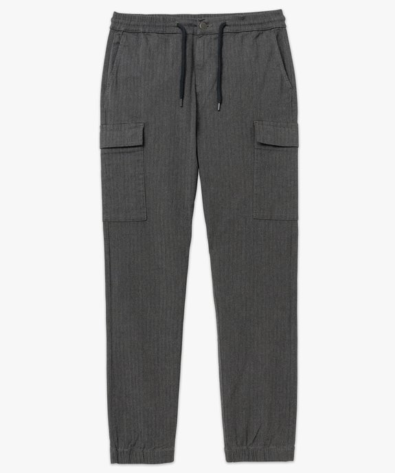 Pantalon jogger à motifs chevrons homme vue4 - GEMO (HOMME) - GEMO