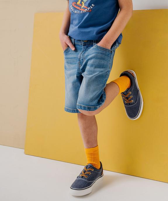 Bermuda garçon en jean vue1 - GEMO (ENFANT) - GEMO