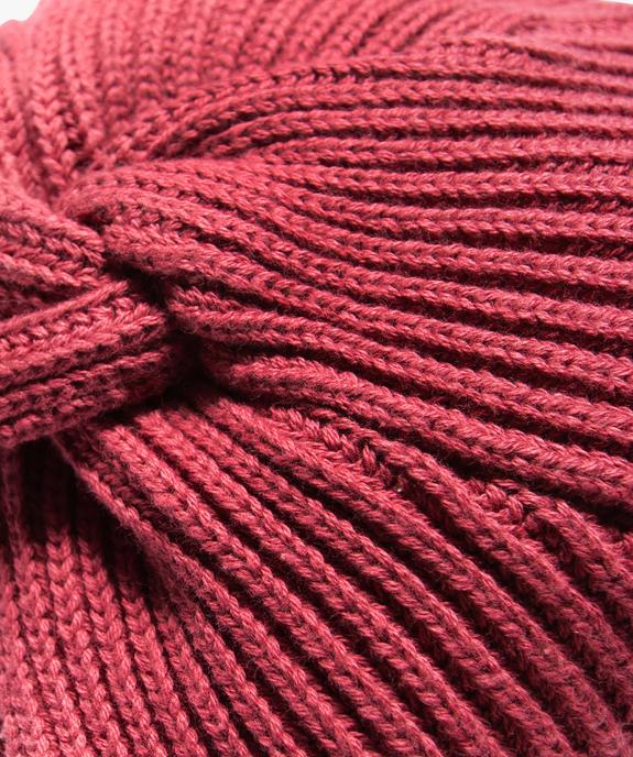 Bonnet bébé en maille côtelée effet noué vue2 - GEMO(BB COUCHE) - GEMO