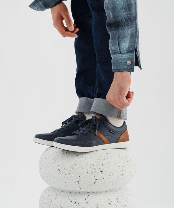 Baskets de ville avec empiècements contrastants homme - Urban Steps vue1 - URBAN STEPS - GEMO