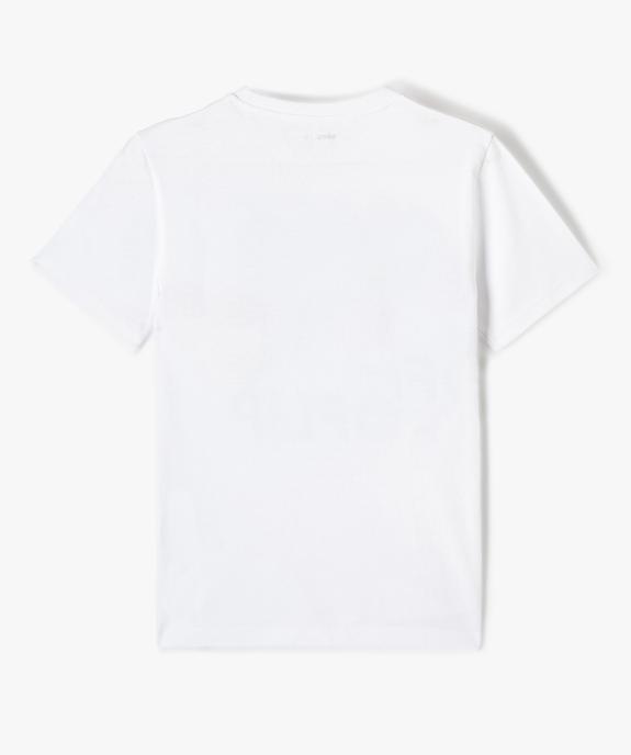 Tee-shirt garçon à manches courtes avec large motif vue4 - GEMO