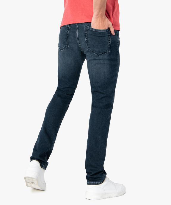 Jean homme coupe straight aspect délavé sur l’avant vue3 - GEMO (HOMME) - GEMO