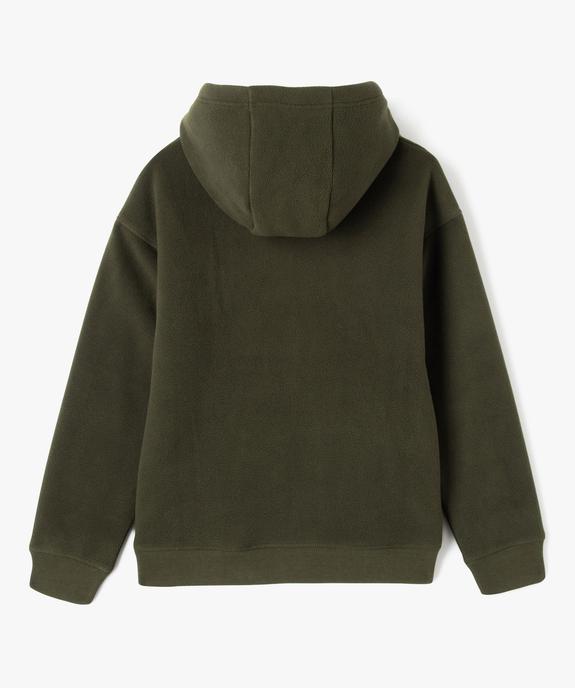 Sweat à capuche polaire avec doublure sherpa garçon vue4 - GEMO (JUNIOR) - GEMO