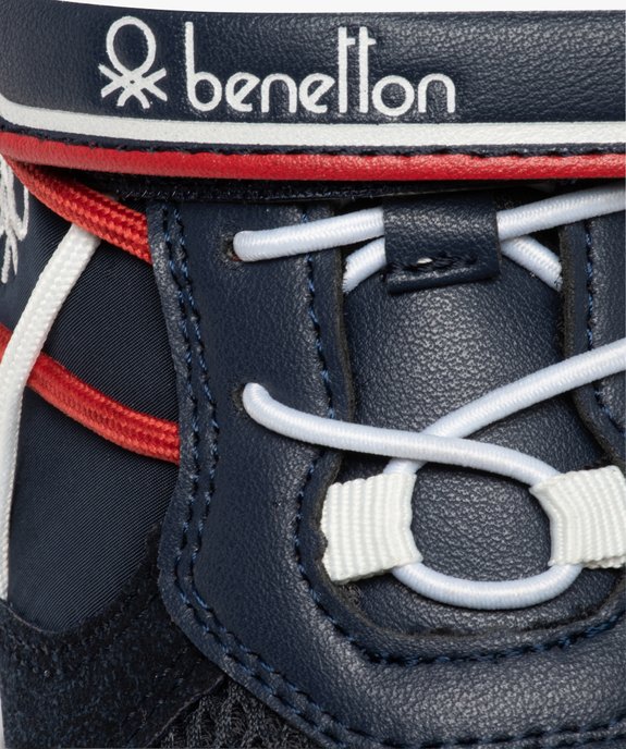 Baskets garçon à lacets élastiques et scratch - Benetton vue6 - BENETTON - GEMO