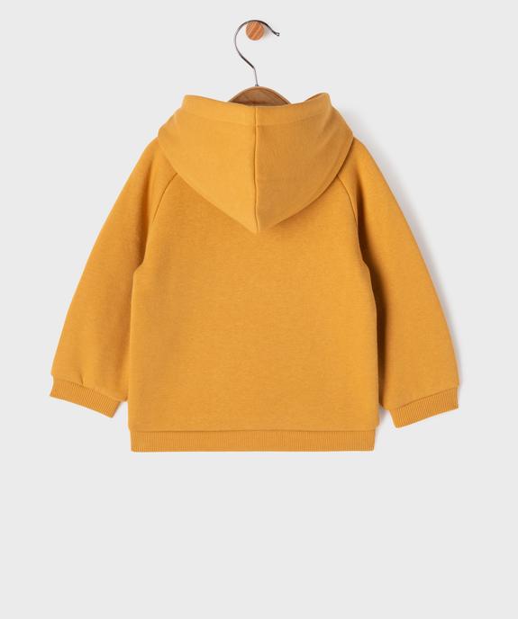 Sweat à capuche avec motif ourson bébé garçon - LuluCastagnette vue3 - LULU CASTAGNETTE GEMO FOR GOOD - GEMO