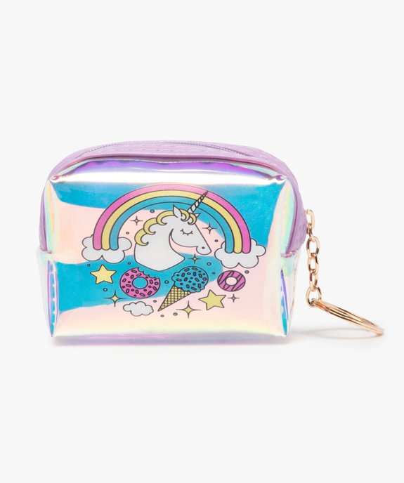 Porte-monnaie enfant avec porte-clés motif licorne vue1 - GEMO (ENFANT) - GEMO