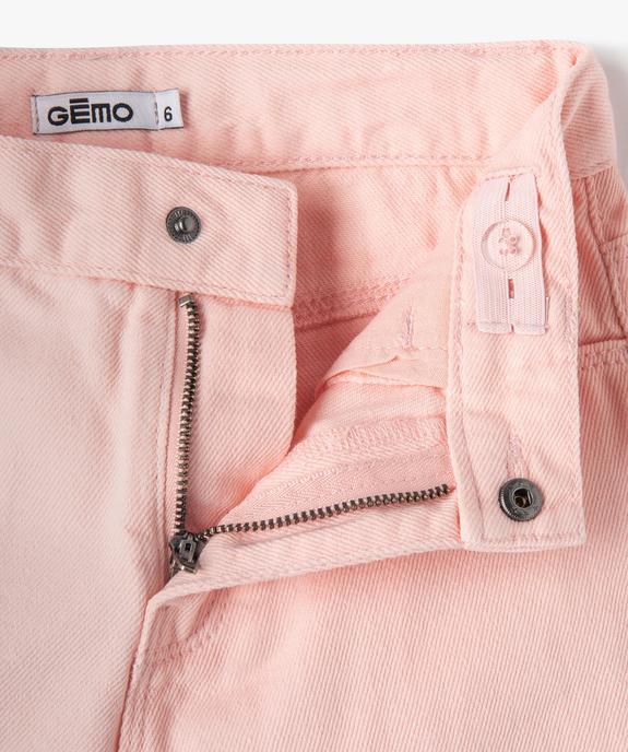 Short en denim taille haute fille vue2 - GEMO 4G FILLE - GEMO