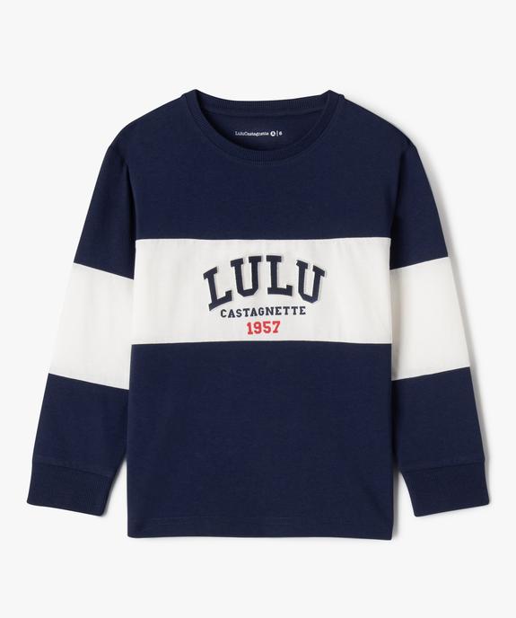 Tee-shirt manches longues bicolore garçon - LuluCastagnette vue2 - LULU CASTAGNETTE GEMO FOR GOOD - GEMO