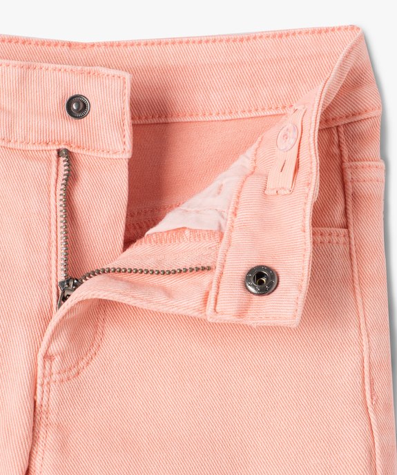Jean fille coupe large taille haute avec ceinture ajustable vue2 - GEMO (ENFANT) - GEMO