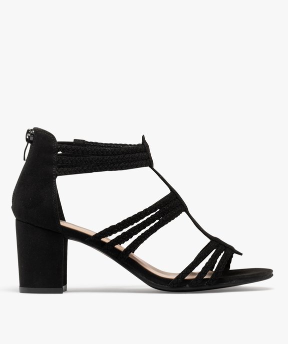 Sandales à talon avec brides tressées femme vue1 - VALENTINA BALDA - GEMO